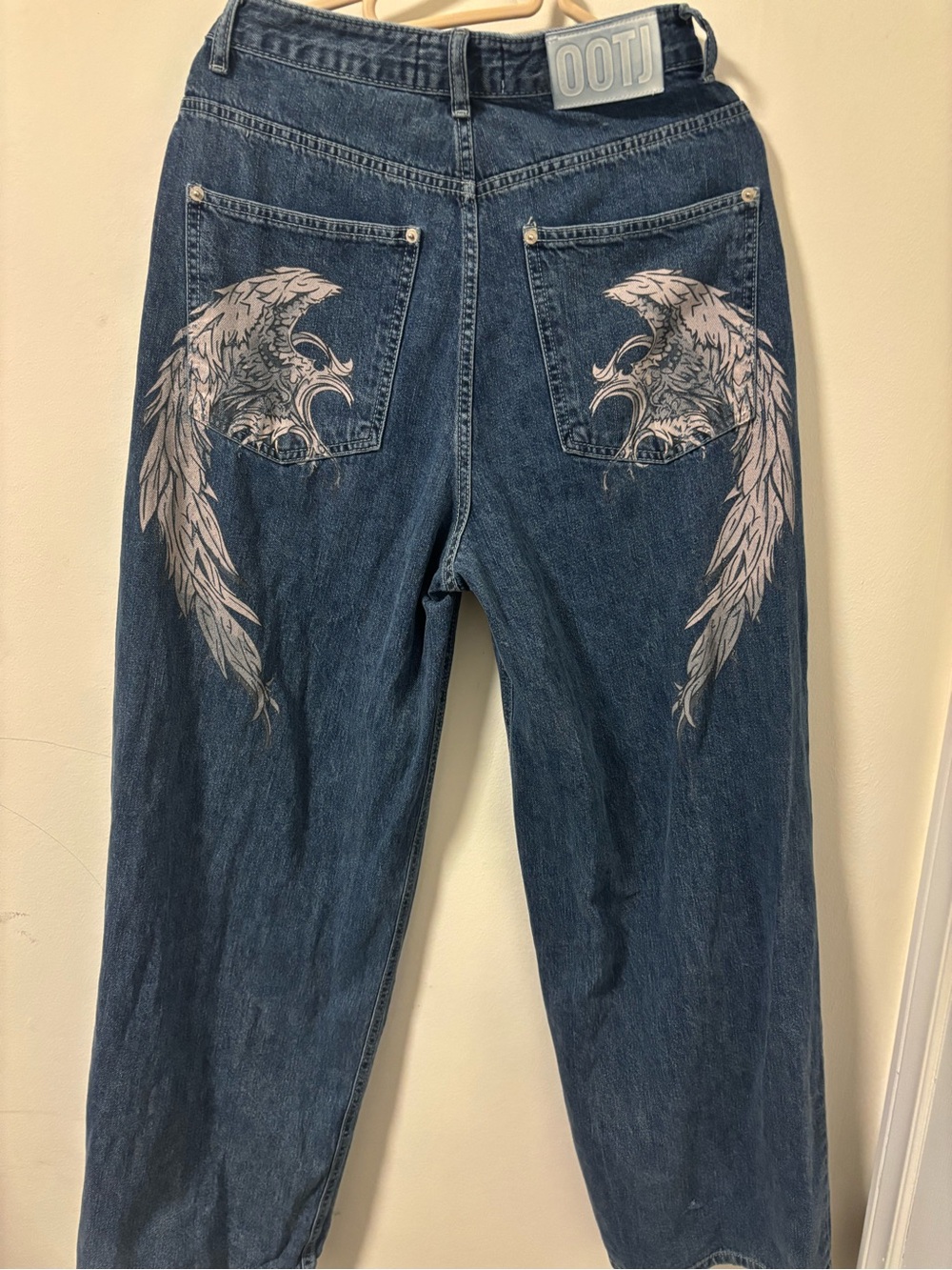 Women's Lewkin Hayden Wide-leg Graphic Wings Jeans